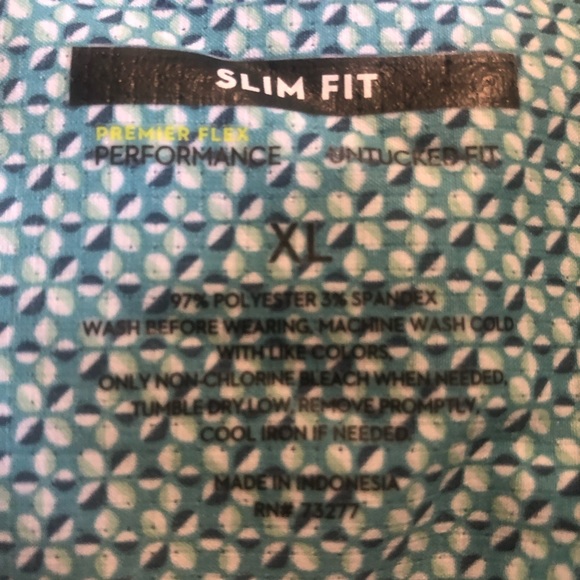 NWOT Apt. 9® Premier Flex Slim-Fit Wrinkle Resistant Dress Shirt - Picture 4 of 4